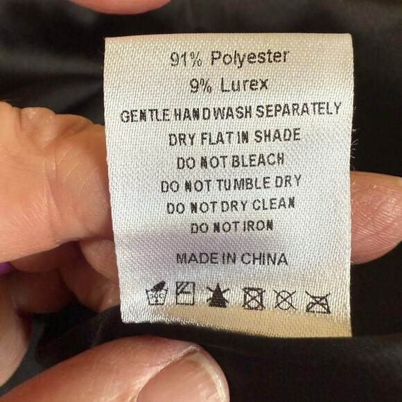 White Fox Silver Sequin Pants Back Zipper Stretch Large Shiny Holiday Maximalism - Picture 6 of 9